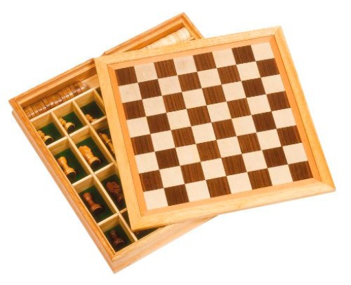 Jogo de Damas de Madeira GOKI 34x34x5cm