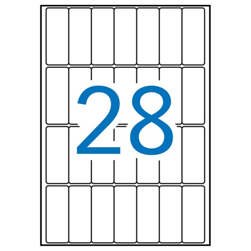 A4 labels 20x50mm white 15 sheets APLI - 420 units