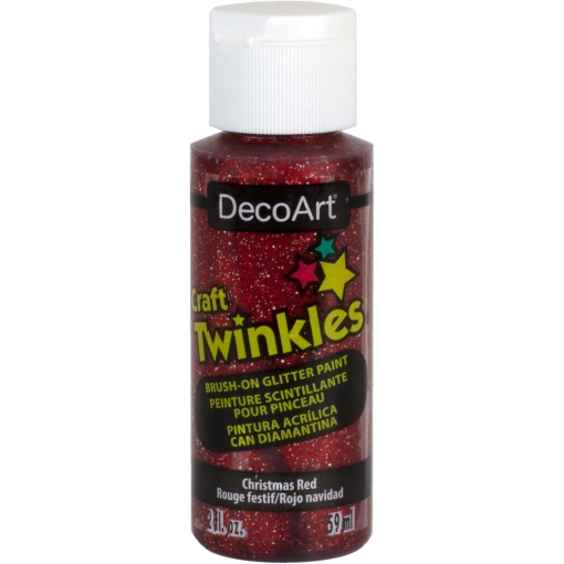 Tinta DECOART CRAFT Twinkles Glitter Vermelho Natal 59ml DCT5-3