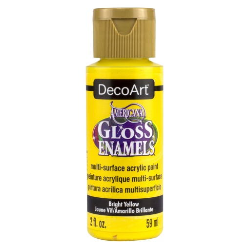Tinta DECOART AMERICANA Gloss Enamels para Vidro Amarelo Vivo 59ml DAG227-30