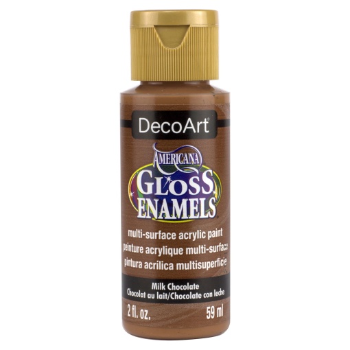 Tinta DECOART AMERICANA Gloss Enamels para Vidro Chocolate Leite 59ml DAG174-30