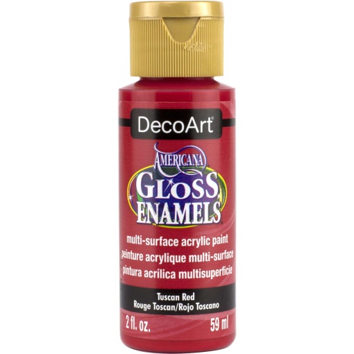 Tinta DECOART AMERICANA Gloss Enamels para Vidro Vermelho Toscânia 59ml DAG265-30