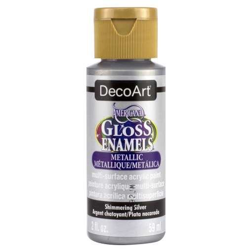 Tinta DECOART AMERICANA Gloss Enamels para Vidro Prateado 59ml DAG70-30