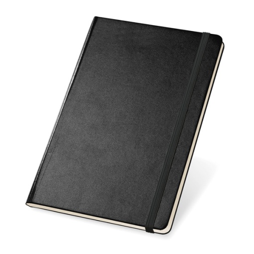 Caderno A5 Twain Pautado 80 folhas Preto com Elástico