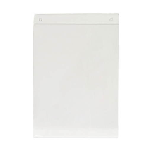 Moldura acrílica A4 porta-folhetos vertical para 1 folha para parede com furos