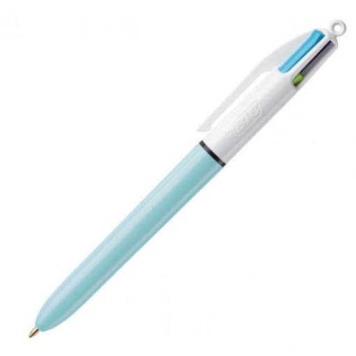 Esferográfica de 4 Cores BIC 4 Colours Fun Azul Bebé