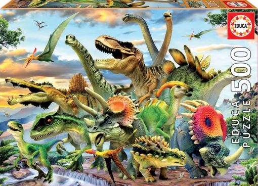 Puzzle EDUCA 500 peças Dinossauros