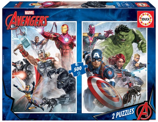 Puzzle EDUCA 2x500 peças MARVEL Mania