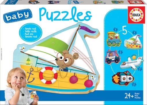 Puzzle EDUCA Baby 5x3-5 peças veículos 18059