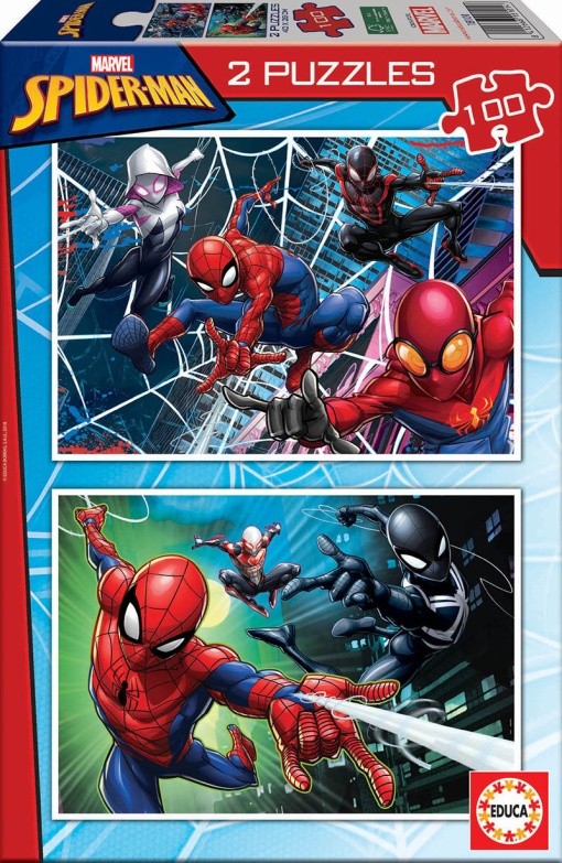Puzzle EDUCA 2x100 peças MARVEL Spider-Man