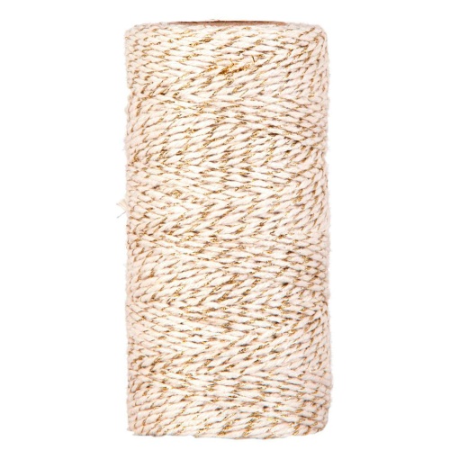 Cordão MP Bicolor 2mmx100m Dourado/Creme
