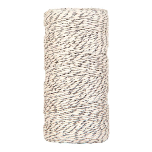 Cordão MP Bicolor 2mmx100m Prateado/Branco
