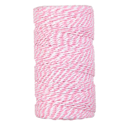 Cordão MP Bicolor 2mmx100m Branco/Rosa