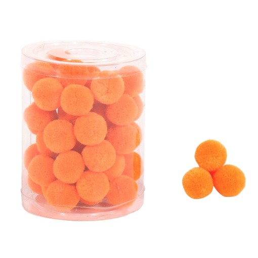 Pompons 20mm Laranja 10 com 48 MP