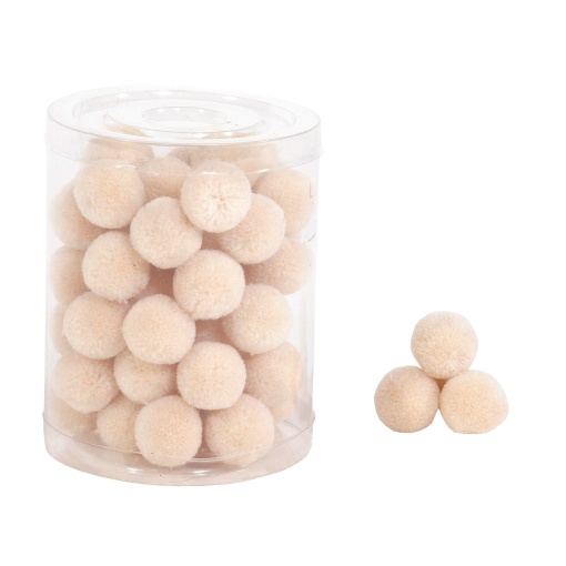Pompons 20mm Creme 02 com 48 MP