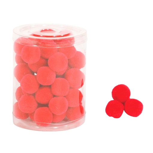 Pompons 20mm Vermelho 08 com 48 MP