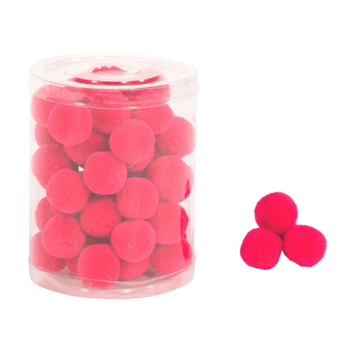 Pompons 20mm Fúcsia 12 com 48 MP