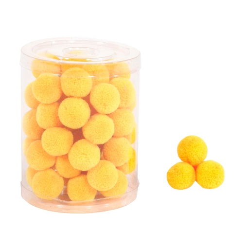 Pompons 20mm Amarelo 25 com 48 MP