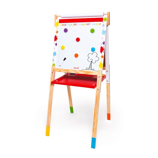 Quadro Duplo Magnético/Ardósia Regulável JANOD SPLASH com Acessórios 58x65x126cm