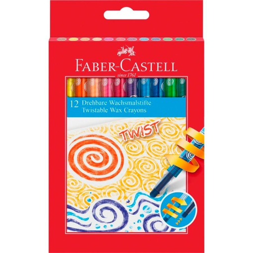 Lápis de Cera Giratórios FABER-CASTELL 12 Cores
