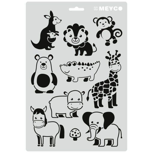 Stencil MEYCO 20x30cm Animais