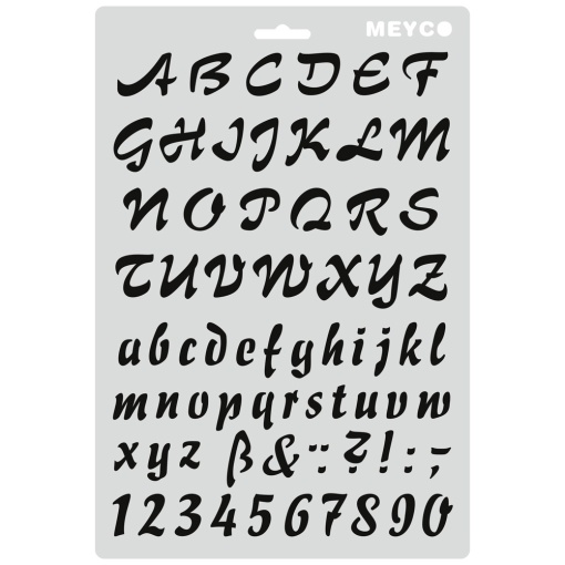 Stencil MEYCO 66051 20x30cm alfabeto