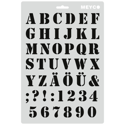Stencil MEYCO 66053 20x30cm alfabeto