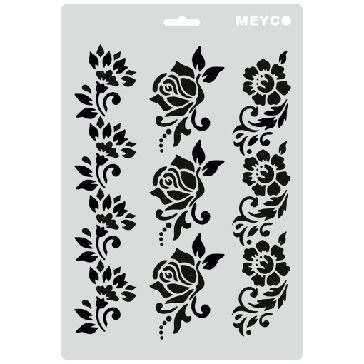 Stencil MEYCO 20x30cm Floral