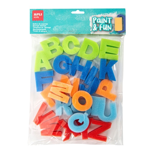 Carimbo de Esponja ABC APLI Kids (26 unidades)