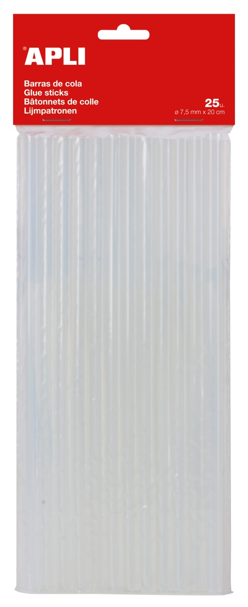 Cola para Pistola 7,5mm Transparente APLI com 25