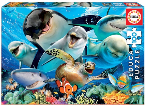 Puzzle EDUCA 100 peças Selfie Debaixo de Água