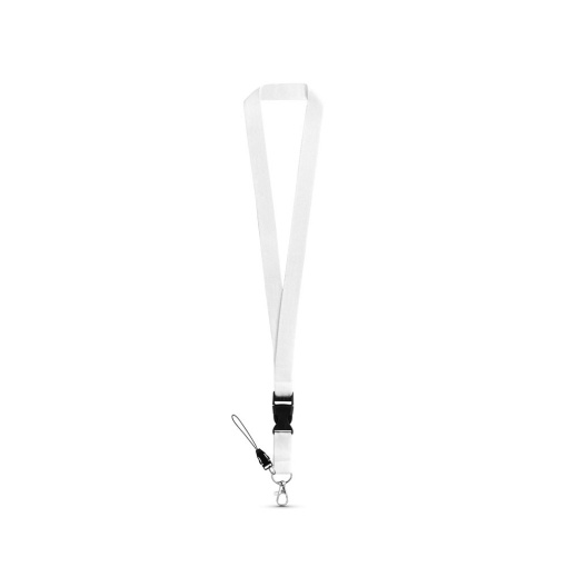 Fita para Crachá com Mosquetão 530x20mm branco