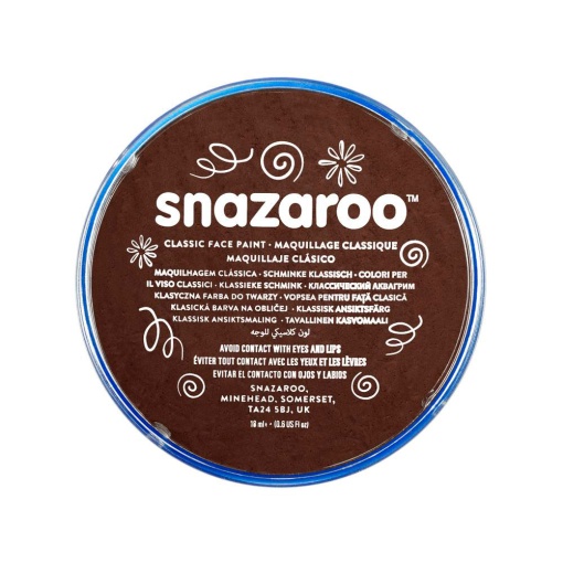 Pintura Facial SNAZAROO Clássico Castanho Escuro 18ml