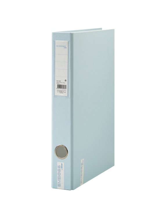 Pasta de Arquivo ANCOR EMBOSS A4 Comercial lombada de 40mm 2 Argolas Azul Pastel