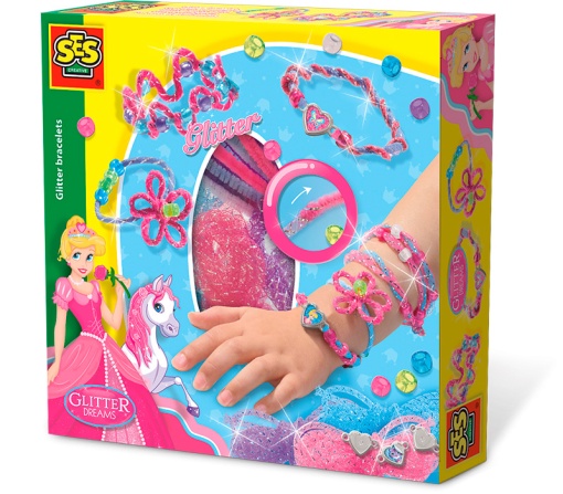 Kit de Pulseiras com Glitter SES CREATIVE Hobby