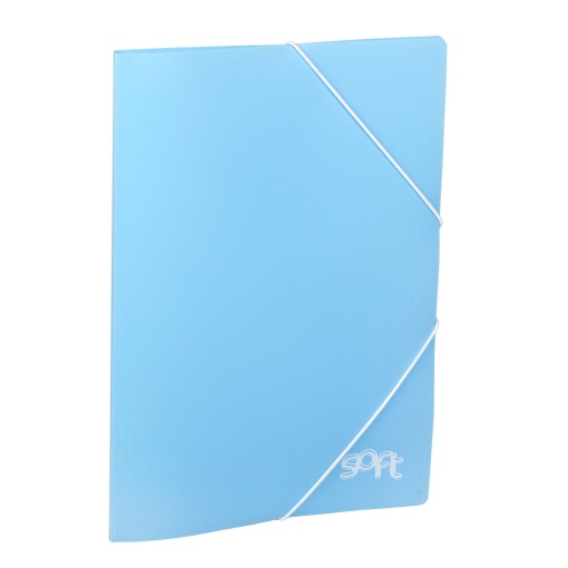 Portefólio CARCHIVO Soft A4 Folio com Elástico 30 Bolsas Azul Pastel