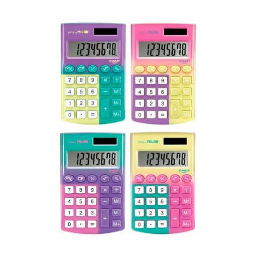 Calculadora de Bolso MILAN Sunset Sortido 8 Dígitos