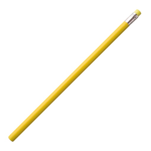 Lápiz de grafito amarillo con goma de borrar