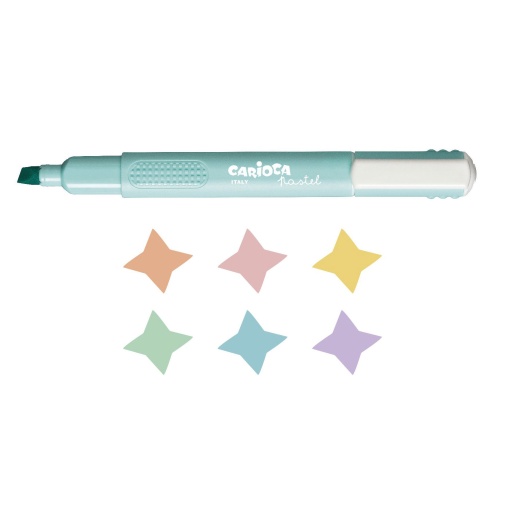 CARIOCA highlighter with pastel clip - 6 units