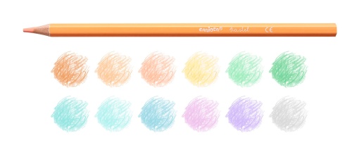 Lápis de Cor CARIOCA Pastel com 12