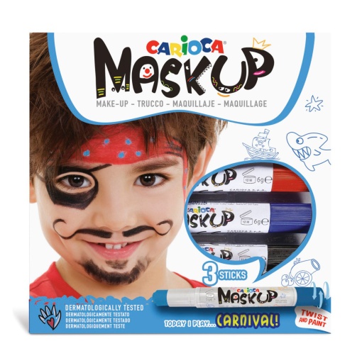 Pintura facial CARIOCA Mask Up 3 cores 43050