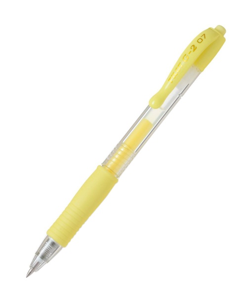 Esferográfica de Gel PILOT G-2 Amarelo Pastel