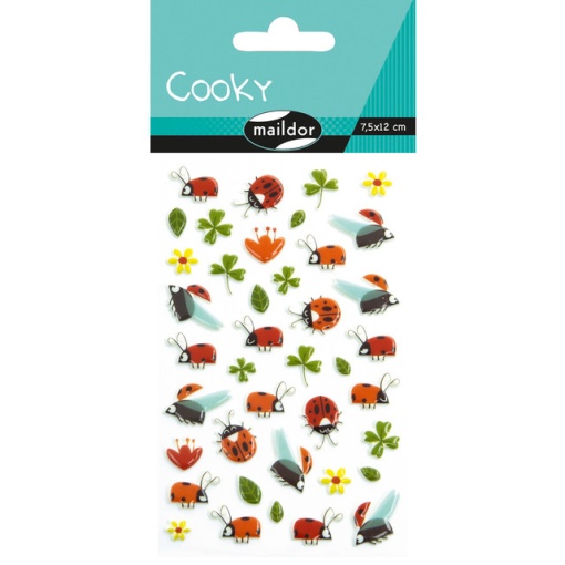 Autocolantes MAILDOR Cooky 3D joaninhas
