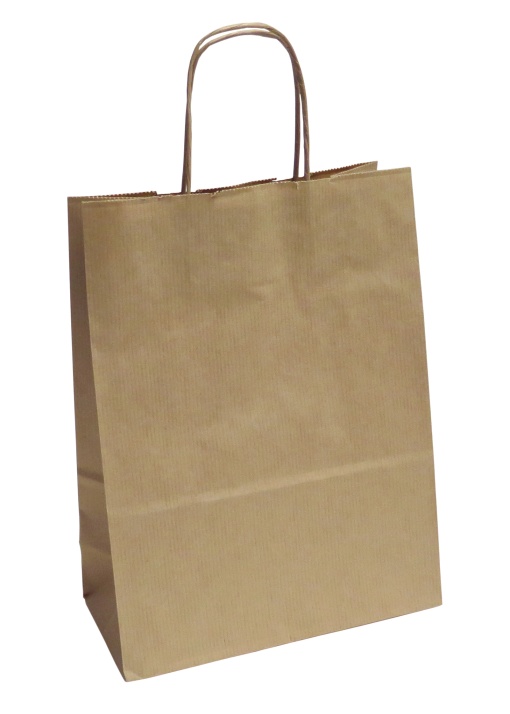 Saco de Papel Asa Torcida 36 Kraft Castanho 18x8x24cm