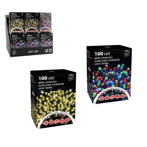 Luzes de Natal 100 LED 6m a pilhas sortido