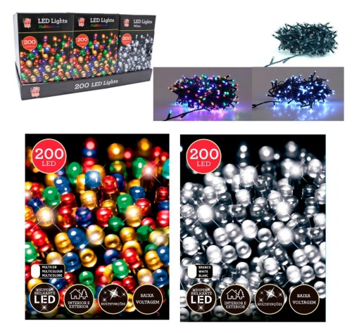 LUZES DE NATAL 200 LED 3M SORTIDO XM1191