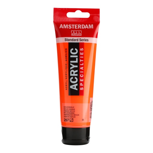 Tinta Acrílica AMSTERDAM Laranja Fluorescente 257 120ml