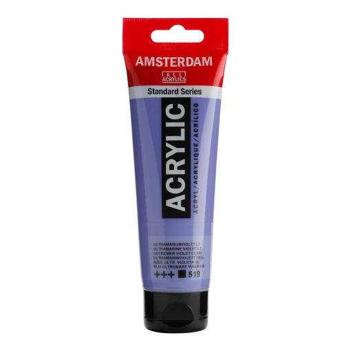 Tinta Acrílica AMSTERDAM Azul Ultramarino Violeta Claro 519 120ml