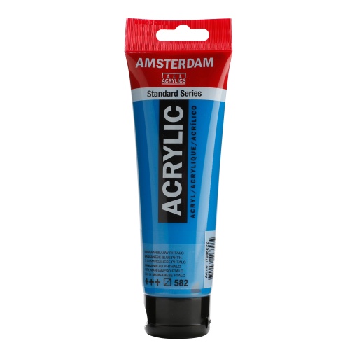 Tinta Acrílica AMSTERDAM Azul Manganês Ftalo 582 120ml