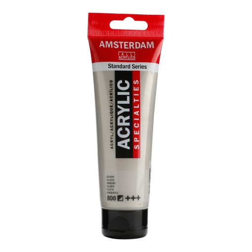Tinta Acrílica AMSTERDAM Prateada 800 120ml